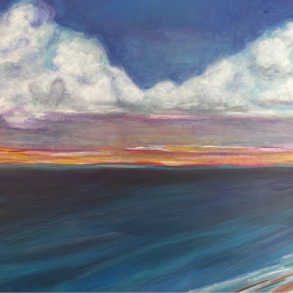 Serene Ocean Sunset Canvas Art
